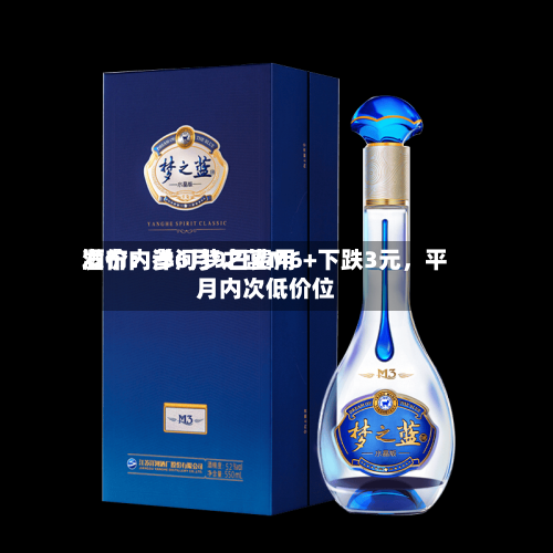 酒价内参6月9日费用发布：洋河梦之蓝M6+下跌3元，平月内次低价位